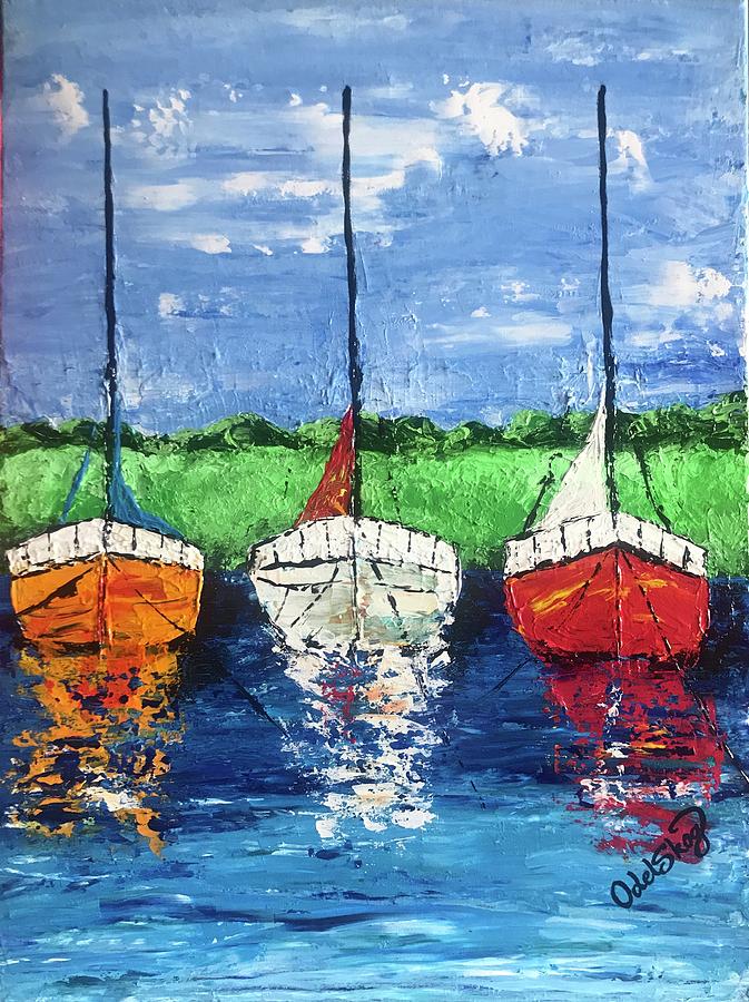 Boats Painting by Susanne Odelskog Fine Art America