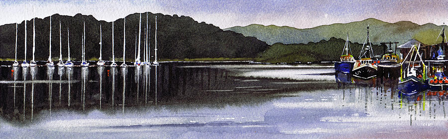 Boats Tarbert Kintyre Painting by Paul Dene Marlor
