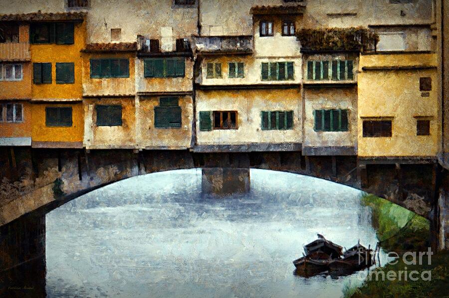 Boats Under the Ponte Vecchio Digital Art by Patricia Strand