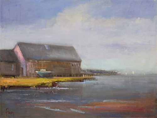 Boatyard Painting by Elle Foley - Fine Art America