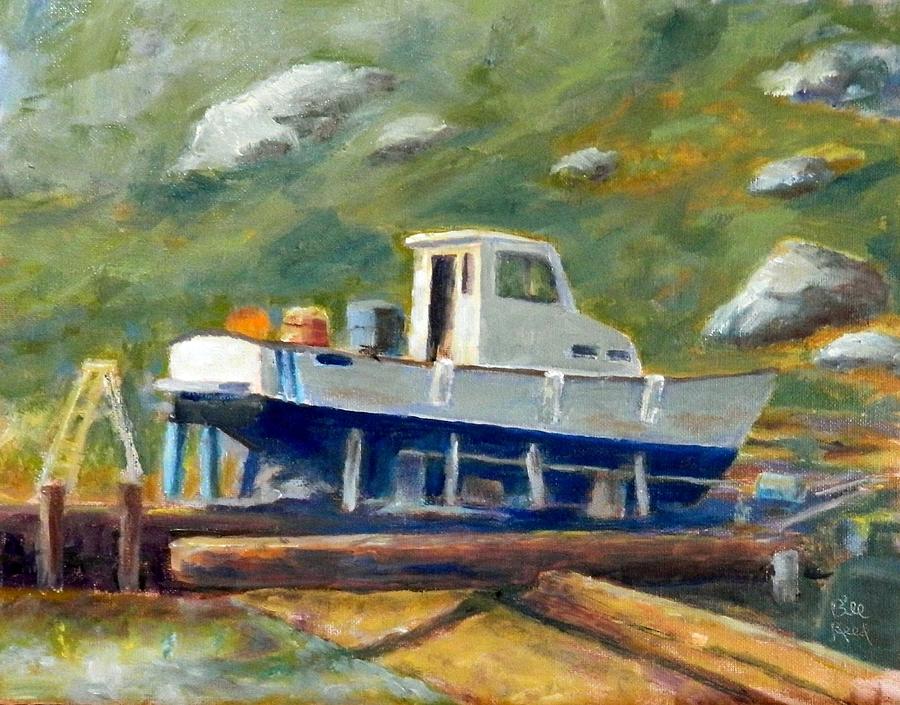 Boatyard II Painting by William Reed
