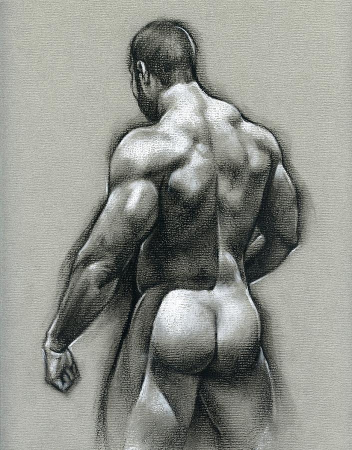 Nude Drawing - Bob by Chris Lopez