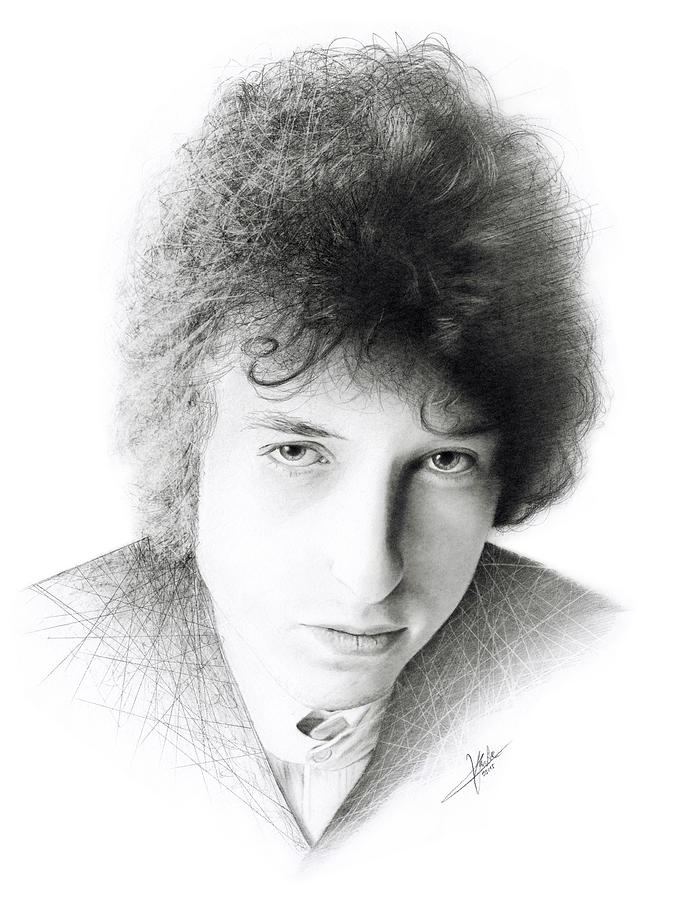 Bob Dylan Drawing by Christian Klute