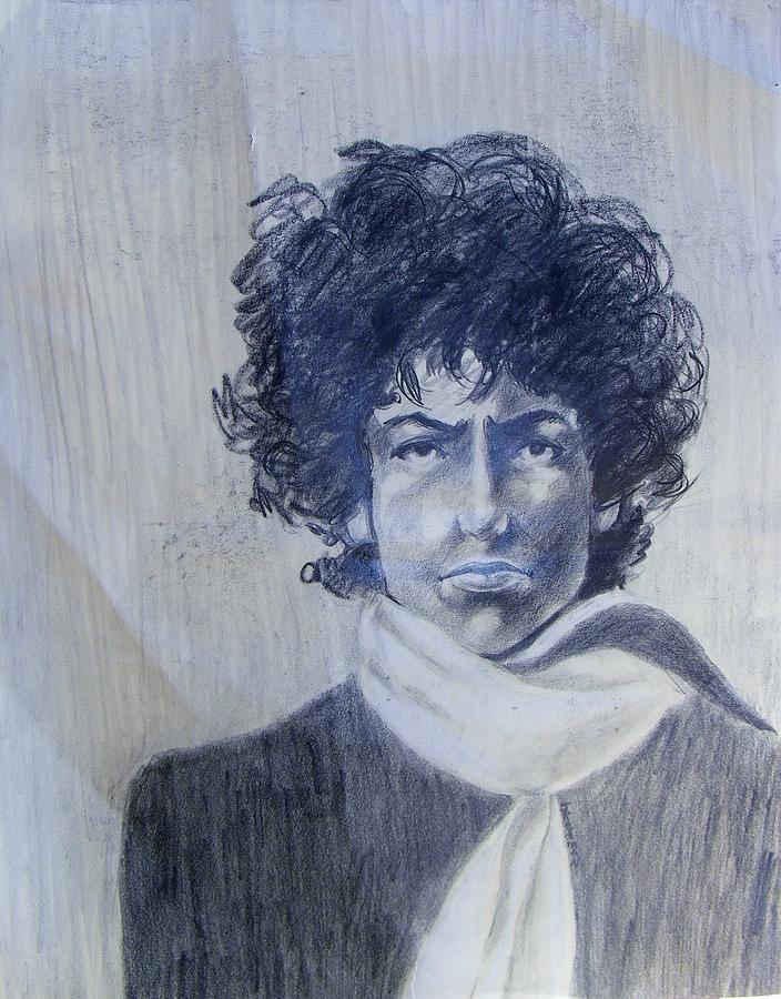 Bob Dylan Drawing - Bob Dylan in the Rock Years by Judith Redman