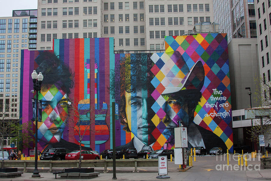 Bob Dylan Mural - Minneapolis MN Photograph by Jim Schmidt MN