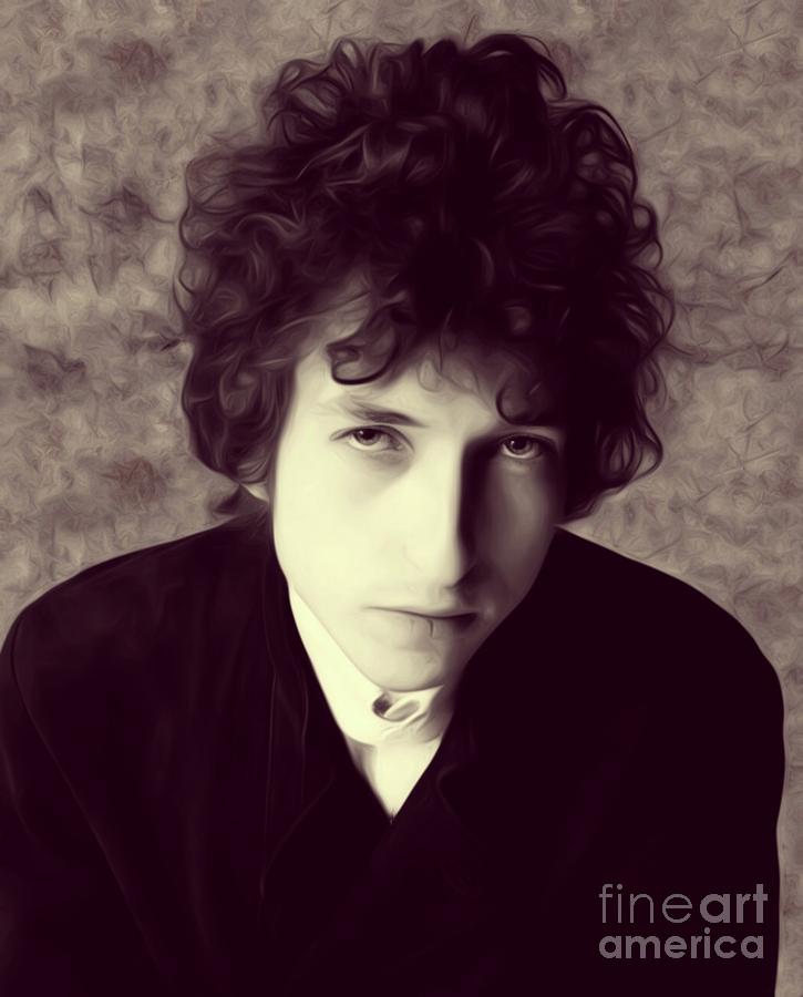 Bob Dylan, Music Legend Digital Art by Esoterica Art Agency