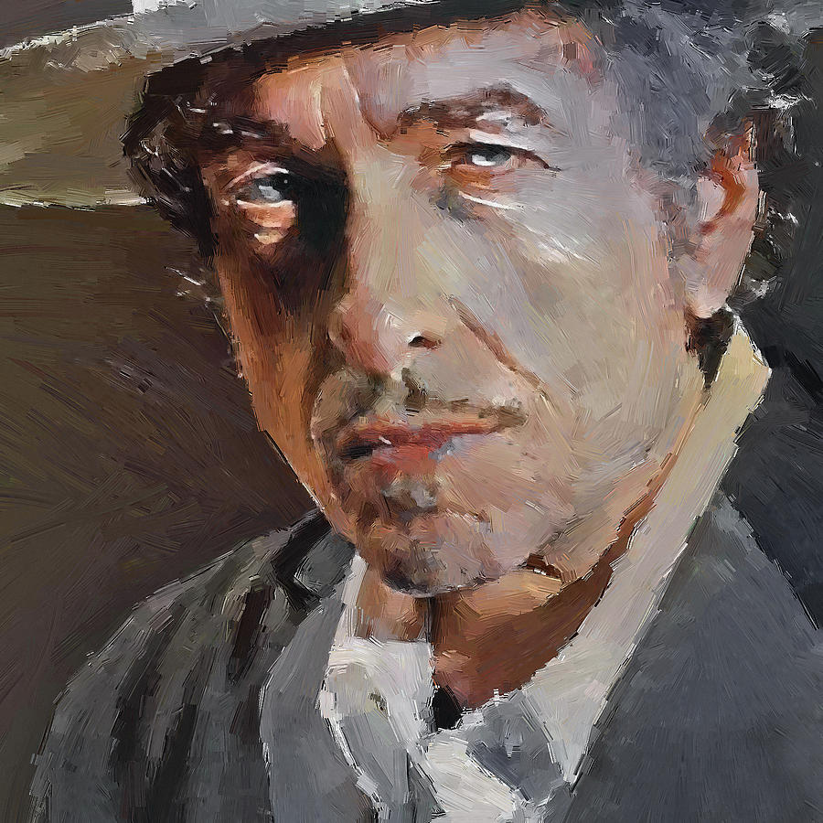Bob Dylan Oil Portrait Digital Art by Yury Malkov