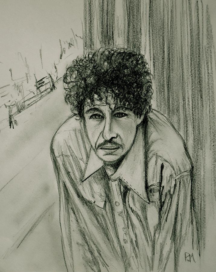 Bob Dylan Drawing by Pete Maier