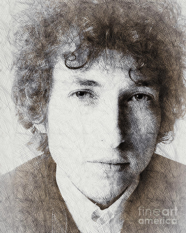 Bob Dylan portrait 03 Painting by Pablo Romero