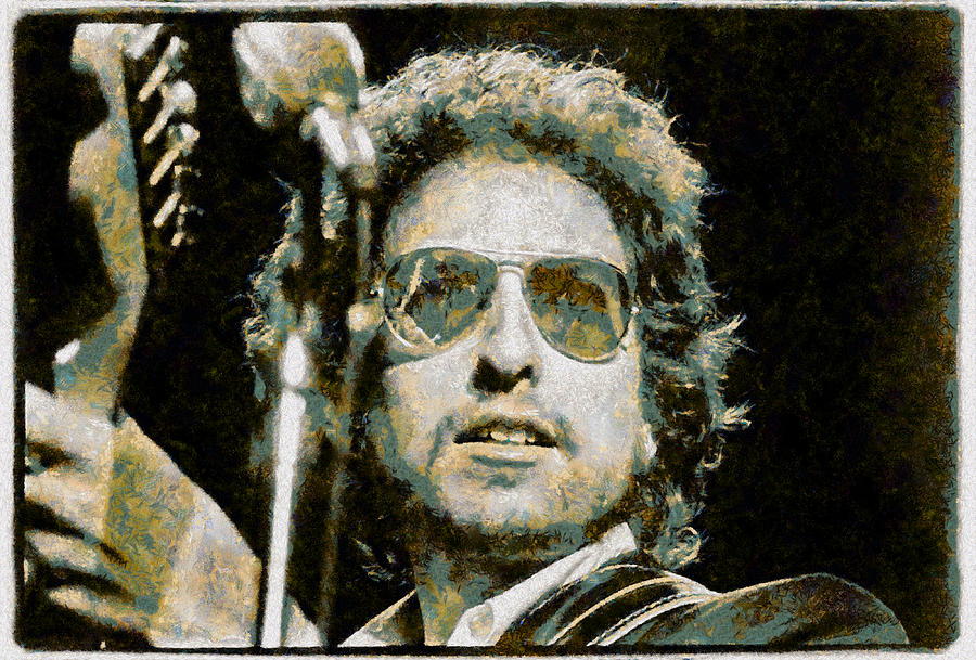 Music Digital Art - Bob Dylan by Galeria Trompiz
