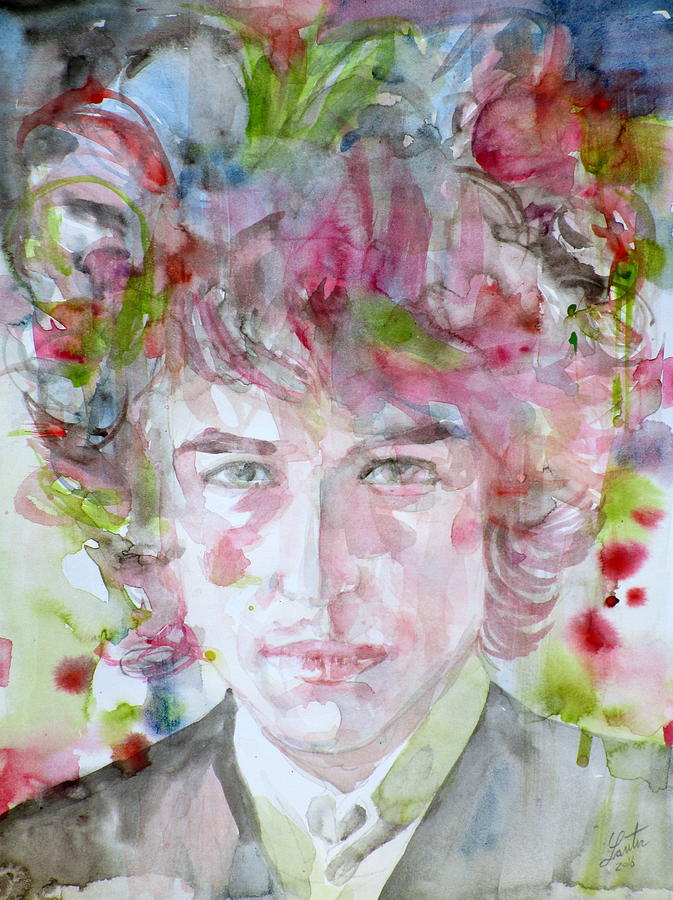 Bob Dylan Painting - BOB DYLAN - watercolor portrait.13 by Fabrizio Cassetta