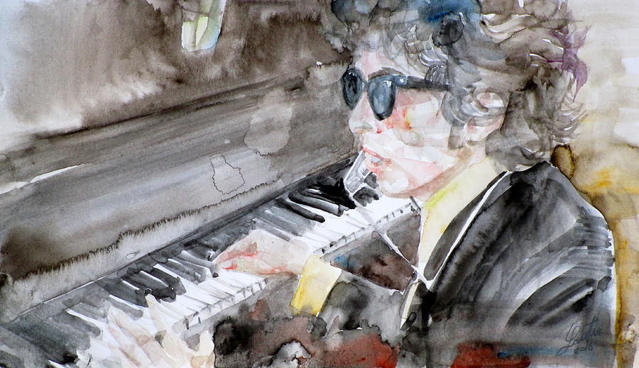 Bob Dylan Painting - BOB DYLAN - watercolor portrait.14 by Fabrizio Cassetta