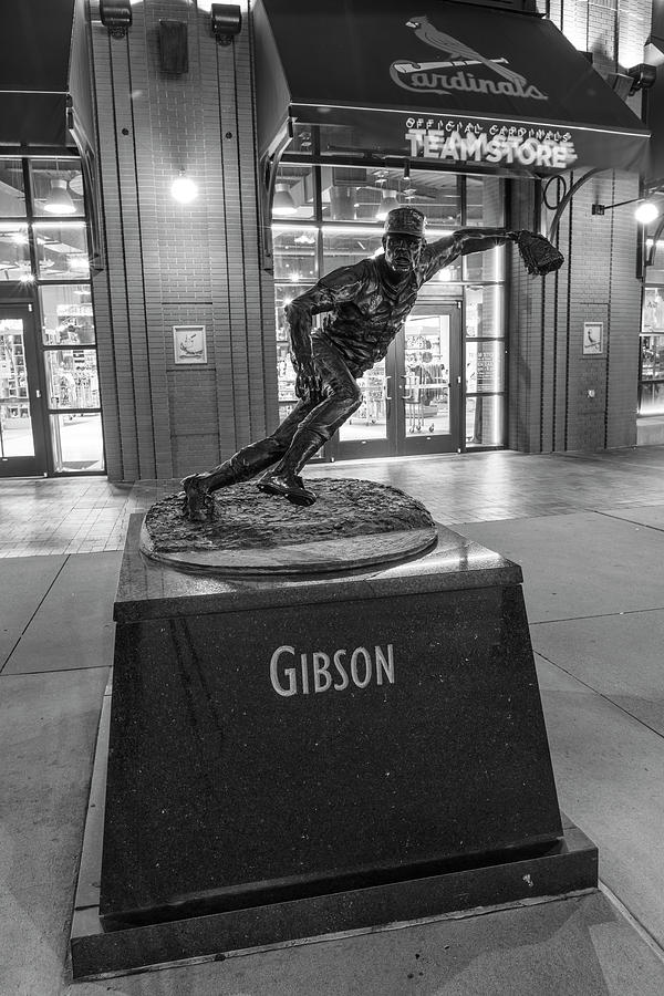 Bob Gibson Statue Busch Stadium Photograph by John McGraw