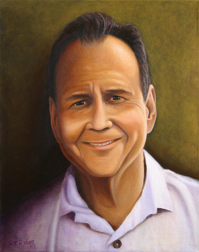 Portrait Painting - Bob J. Graham by Kirk Graham