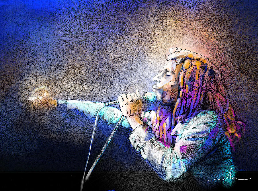 Bob Marley 04 Painting by Miki De Goodaboom