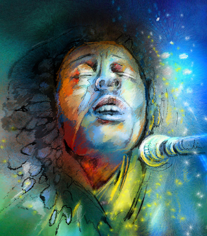Bob Marley 10 Painting by Miki De Goodaboom