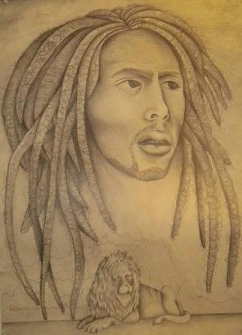 Bob Marley Drawing by Benita Solomon