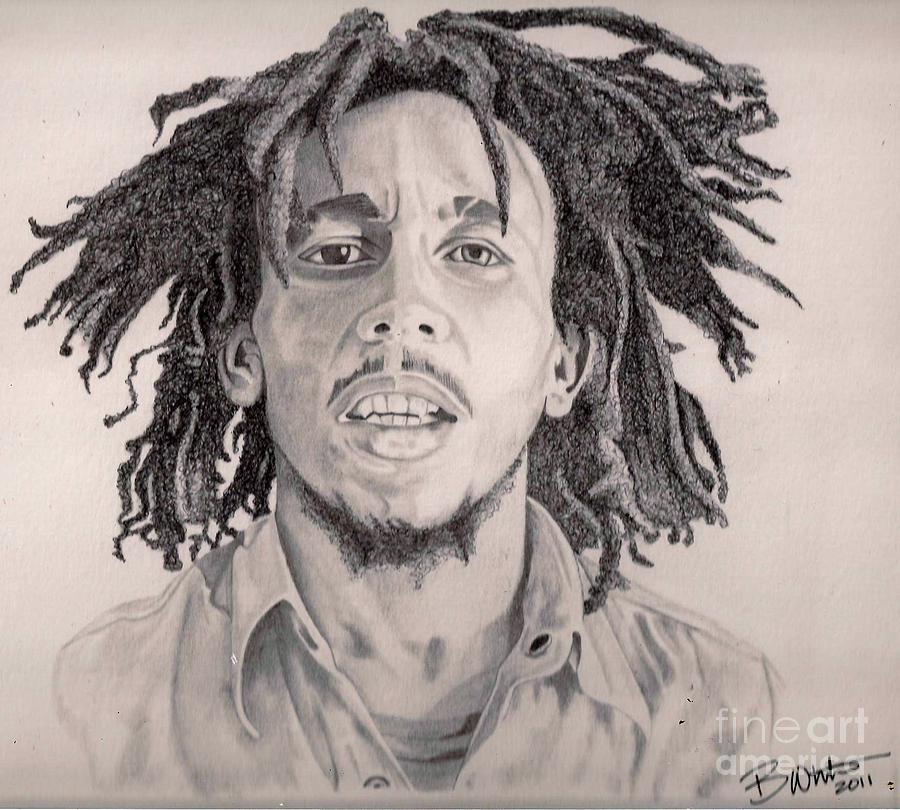 Bob Marley Drawing by Brad Whitaker - Fine Art America