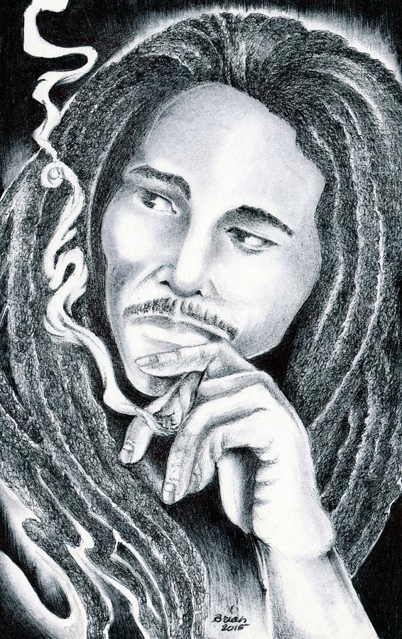 Bob Marley Drawing by Brian S - Fine Art America