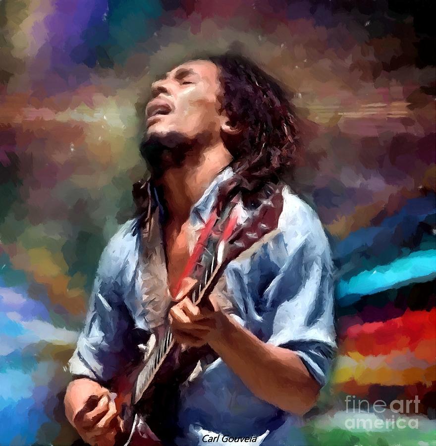 Bob Marley Painting by Carl Gouveia