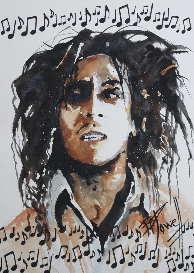 Music Painting - Bob Marley by George Powell