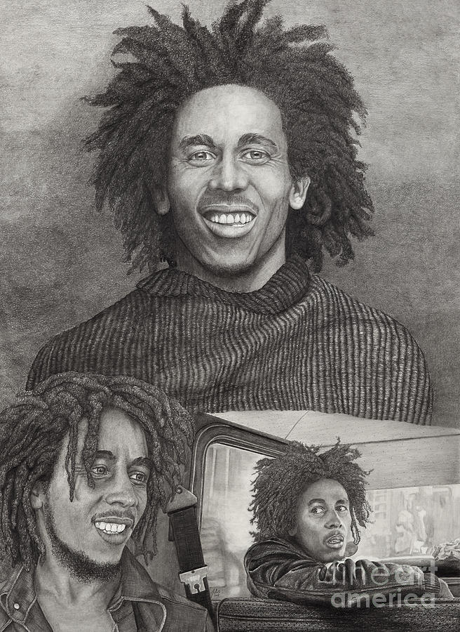 Bob Marley Drawing by Jules Em