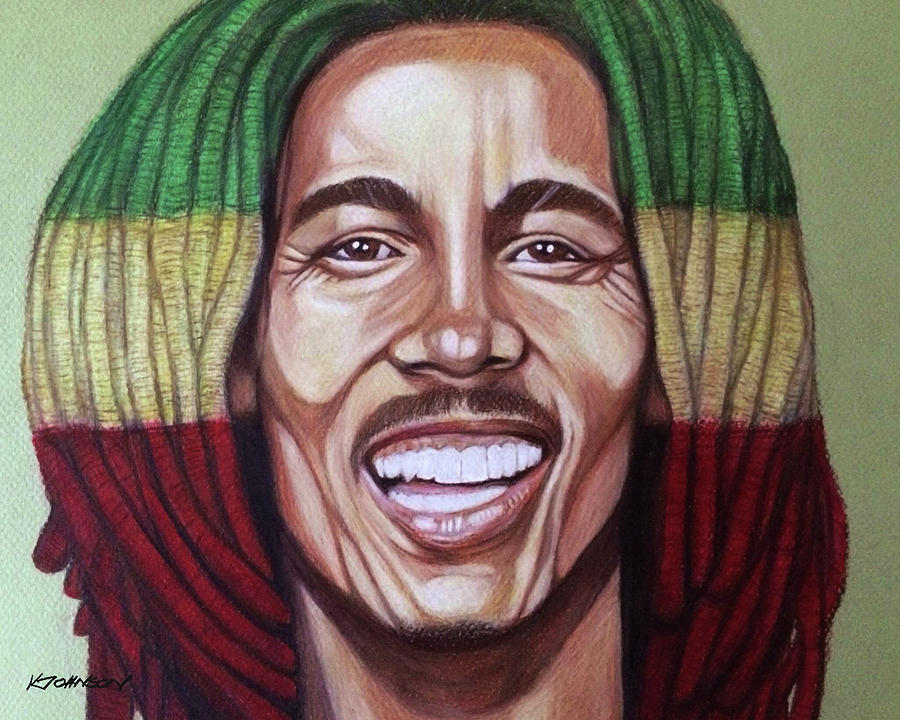 Bob Marley Drawing by Kevin Johnson Art