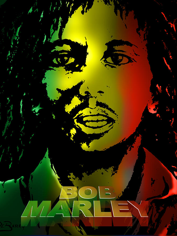 Bob Marley Print Painting by Lloyd DeBerry | Fine Art America