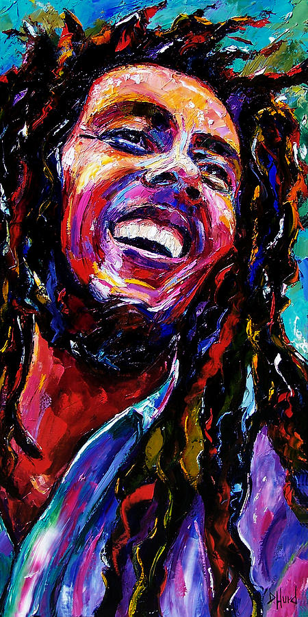 Bob Marley Reggae Portrait Painting by Debra Hurd