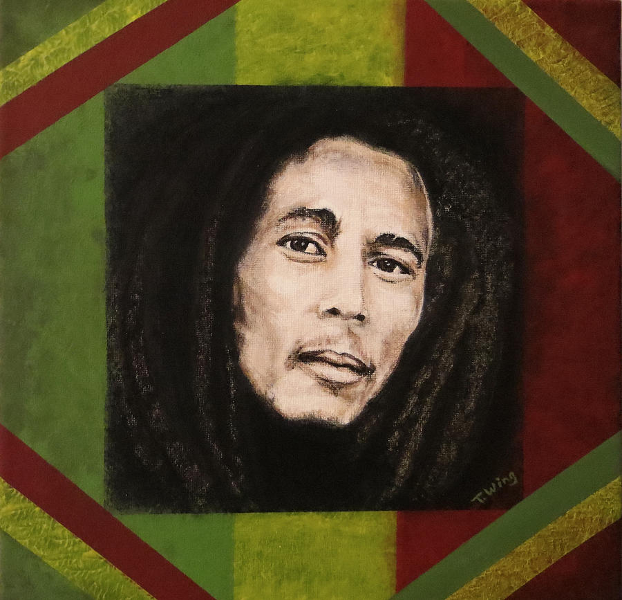 Bob Marley Painting by Teresa Wing