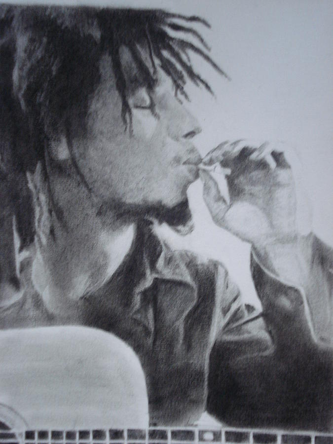 Portrait Drawing - Bob Marley2 by Deepak Battal
