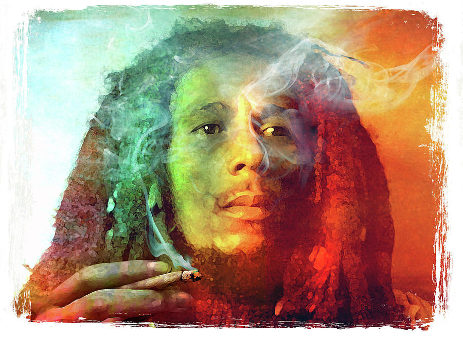Bob Marley, Legend #1 Mixed Media by Mal Bray