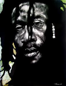 Portrait Mixed Media - Bob Na I by Chester Elmore Portrait Mixed Media - Bob Na I by Chester Elmore