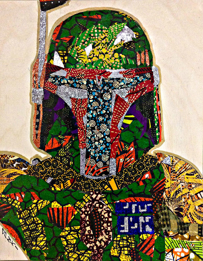 Boba Fett Star Wars Afrofuturist Collection Tapestry - Textile by Apanaki Temitayo M