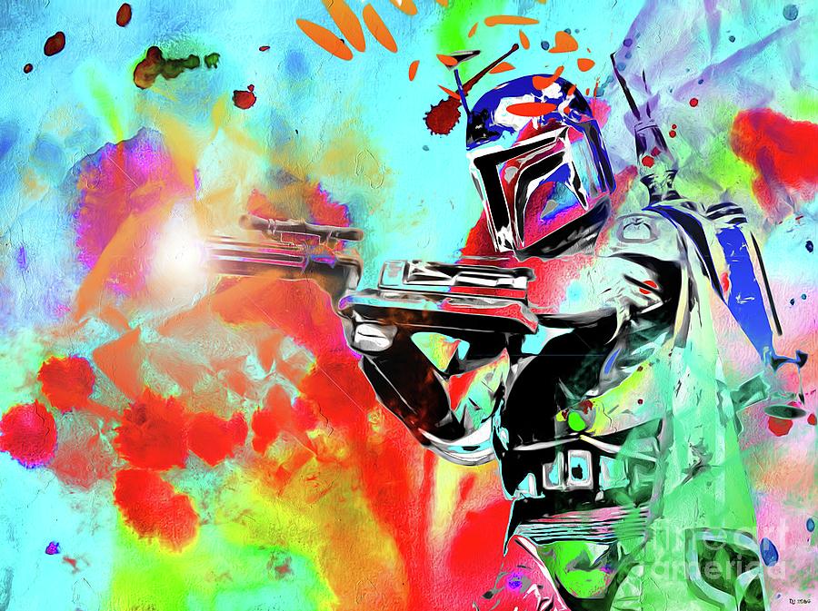 Boba Fett Star Wars Art Mixed Media