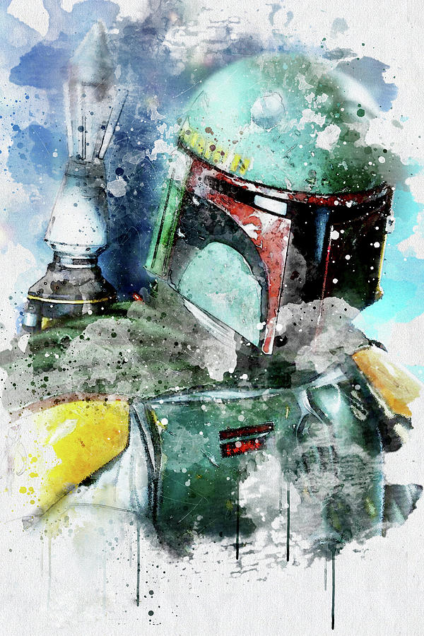 Star Wars Drawing - Boba Fett - Star Wars by Jeffrey St Romain