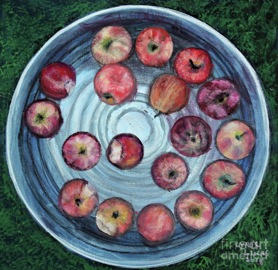 Bobbing for Apples Painting by Lyric Lucas