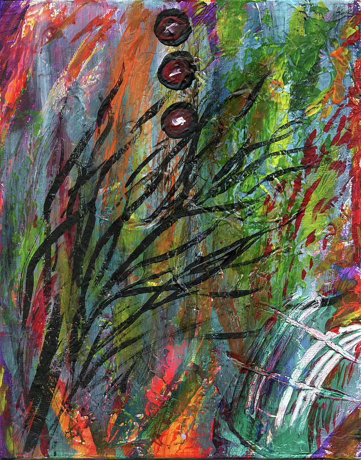 Abstract Painting - Bobbing in Time by Neliza Drew