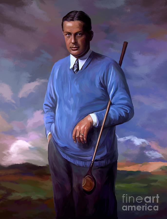 Augusta Painting - BobbyJones-OpenChampion1926 reproduction by Tim Gilliland