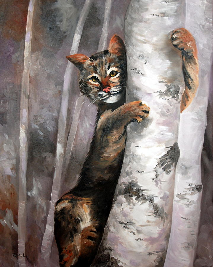 Bobcat Painting by Rachel Lawson
