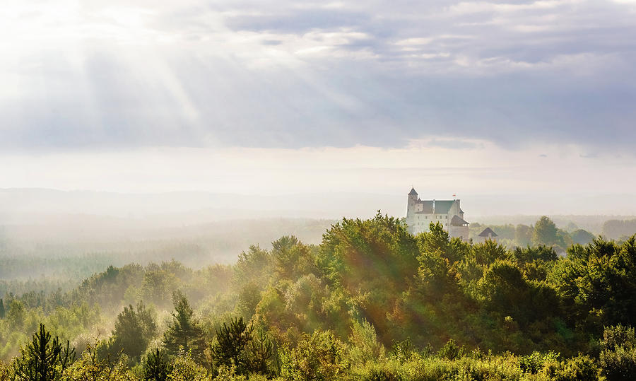 Bobolice Castle in the morning haze Photograph by Dmytro Korol