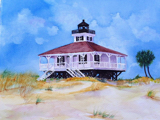 Boca Grande Lighthouse Painting by Suzanne Krueger