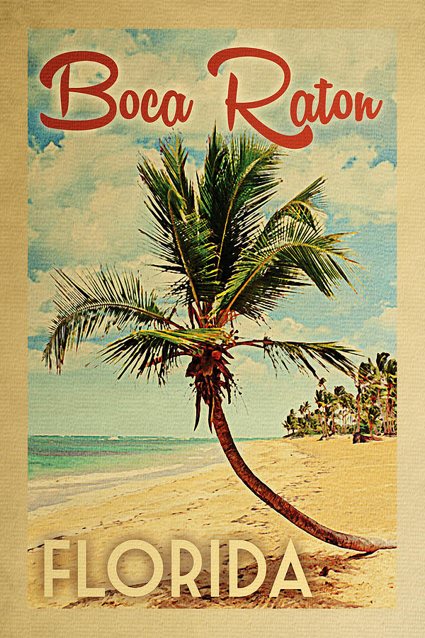 Summer Digital Art - Boca Raton Florida Palm Tree by Flo Karp