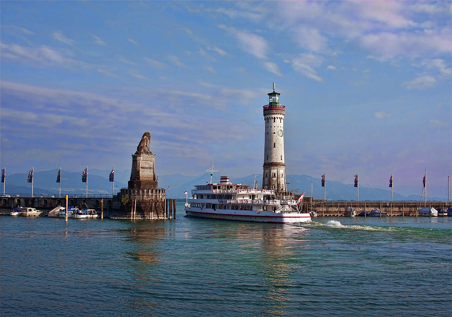 Bodensee Ferryboat at Lindau Photograph by Tatiana Travelways - Fine ...