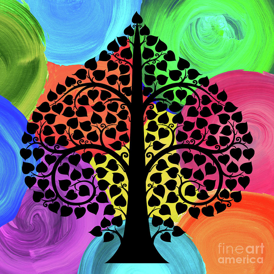 Tree Digital Art - Bodhi tree2_WaterColor02-2 by Bobbi Freelance