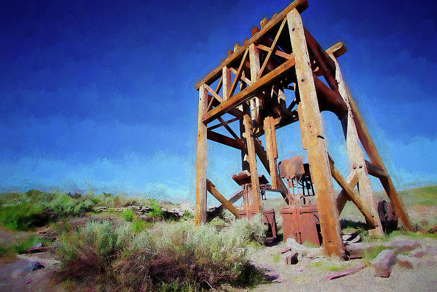 Bodie California Ghost Town Liberating Men from Hell AP Painting by Dan Carmichael