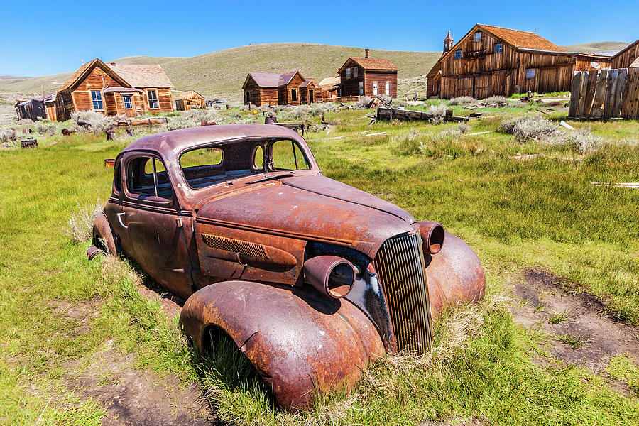 Bodie California Ghost Town Old Rusty Vintage Car Photograph by Dan Carmichael