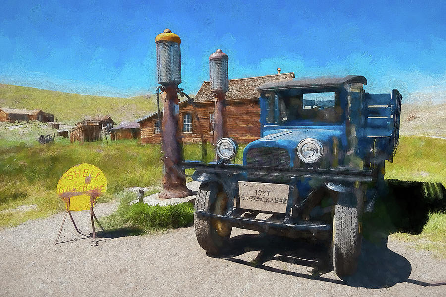 Bodie California Ghost Town Old Vintage Dodge Truck AP Painting by Dan Carmichael
