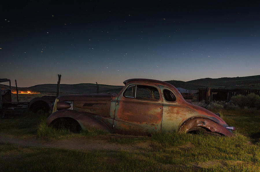 Bodie Car at twilight Photograph by Javier Flores - Fine Art America