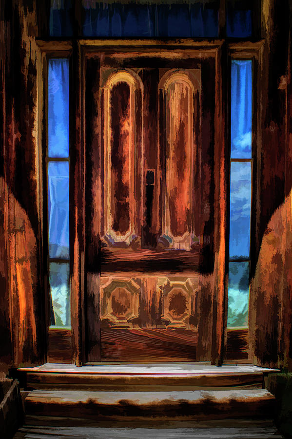 Bodie Ghost Town Front Door Digital Painting Photograph by Roger Passman
